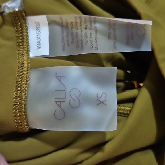 CALIA Women's Inspire Crochet 7/8 Leggings: OLIVE BRONZE: NEW WITH TAGS: SIZE XS - Picture 6 of 6